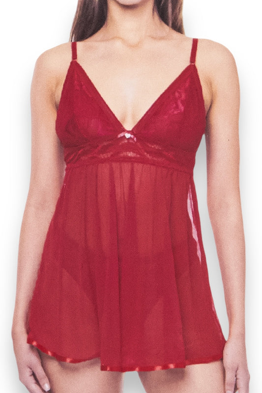 In Love Lace and Mesh Babydoll