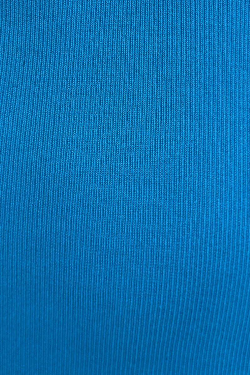 Close-up of blue fabric texture