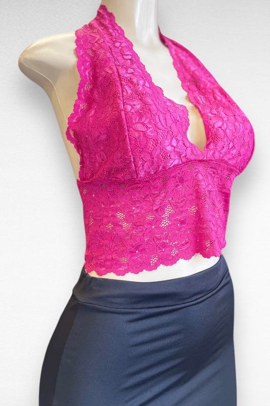 Lace Halter Bralette Top