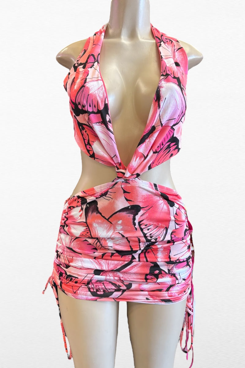 Mariposa Cutout Halter Dress