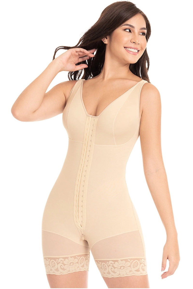 Mid Thigh Body Shaper / Powernet - Beige