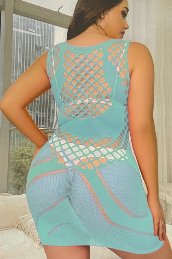 Studded Cut Out Lingerie Dress