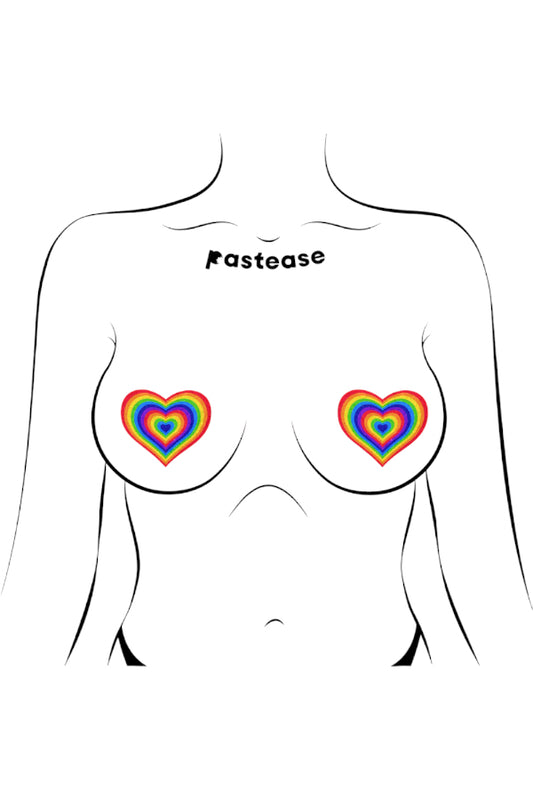 Velvet Rainbow Pumping Heart Pasties - Pastease
