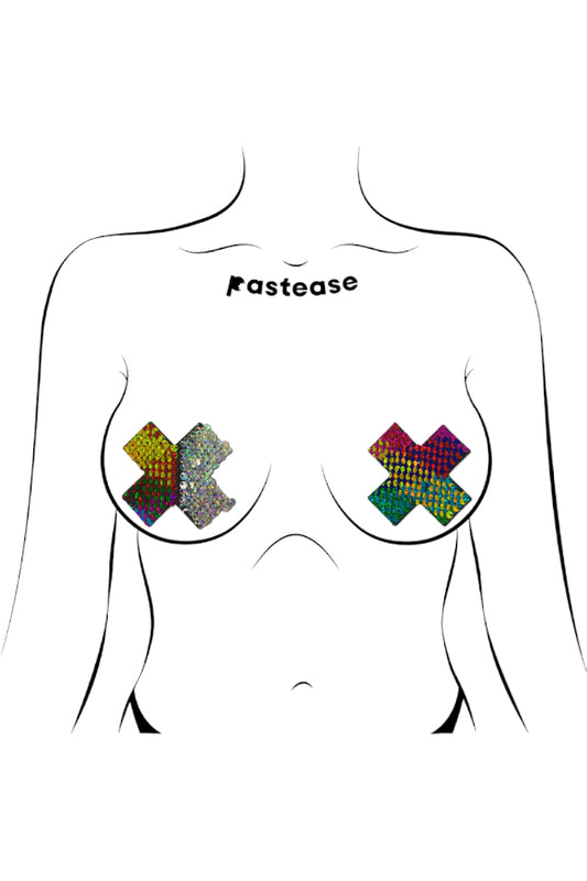 Sequin Cross Pasties - Pastease