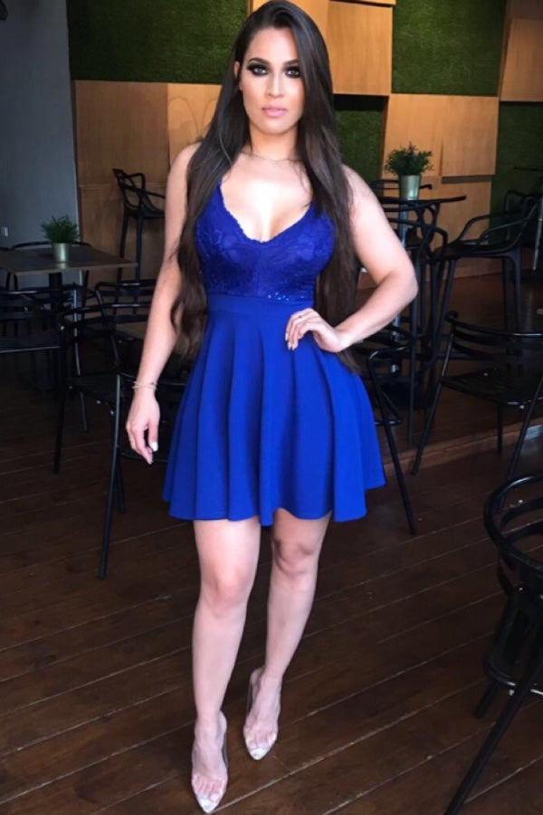 Glitter & Lace Fit & Flare Dress