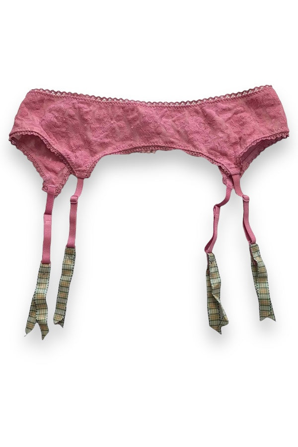 Schoolgirl Lace Garter Belt - Pink