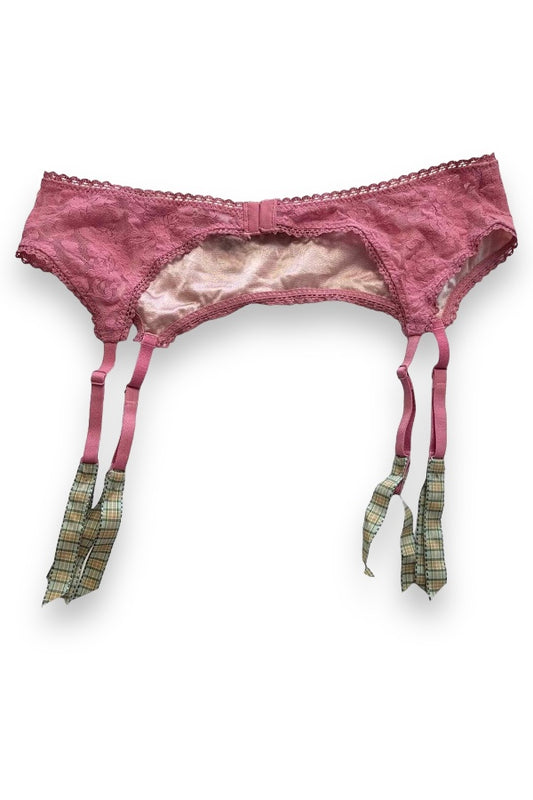 Schoolgirl Lace Garter Belt - Pink