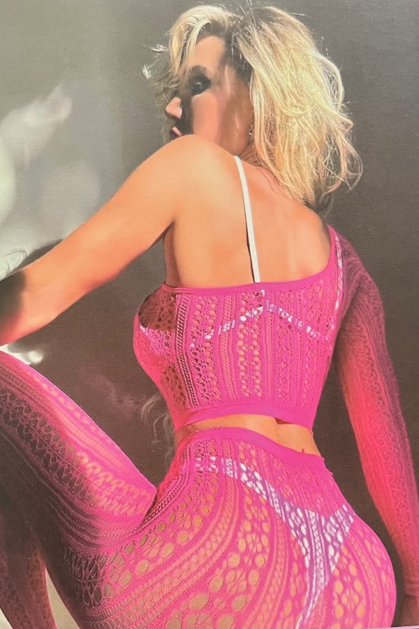 One Shoulder Bodystocking Set