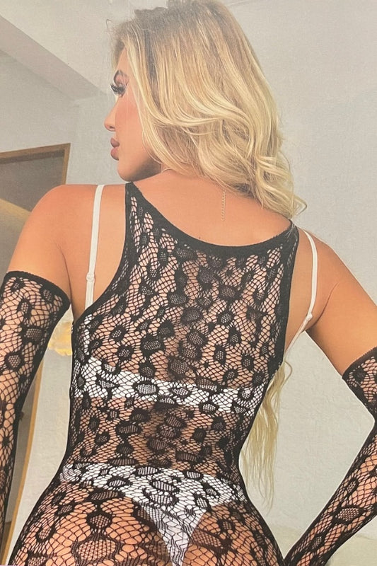 Leopard Lace Lingerie Dress