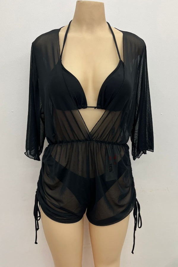Romper Mesh Cover Up