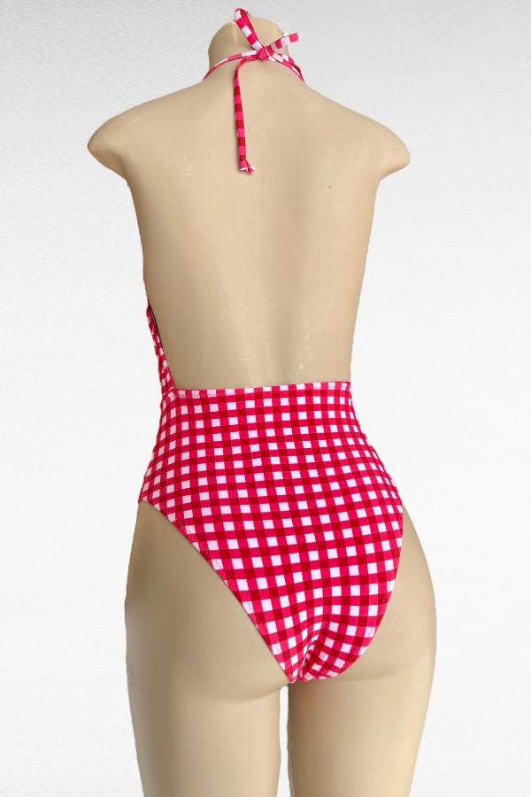 Picnic Lace Up One Piece Bikini