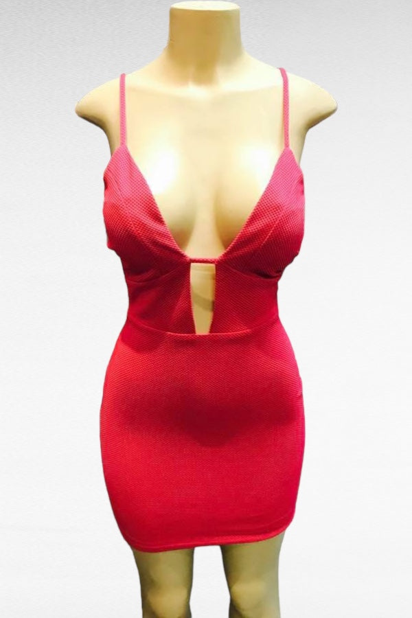 Strappy Crossed Back Textured Dress