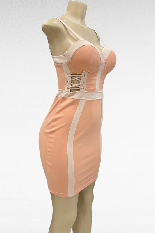 Side Lace Ups Bustier Dress