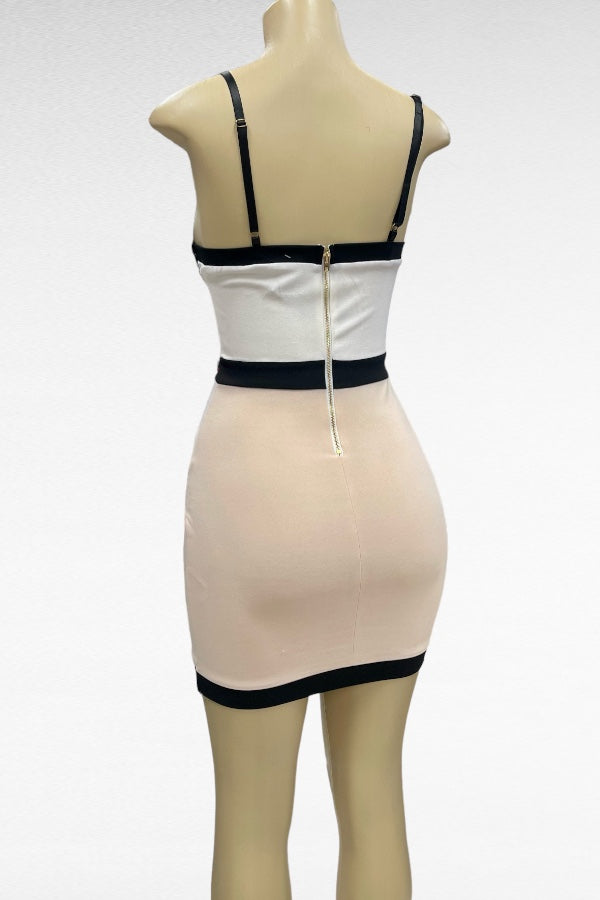 Evening Stroll Color Block Dress