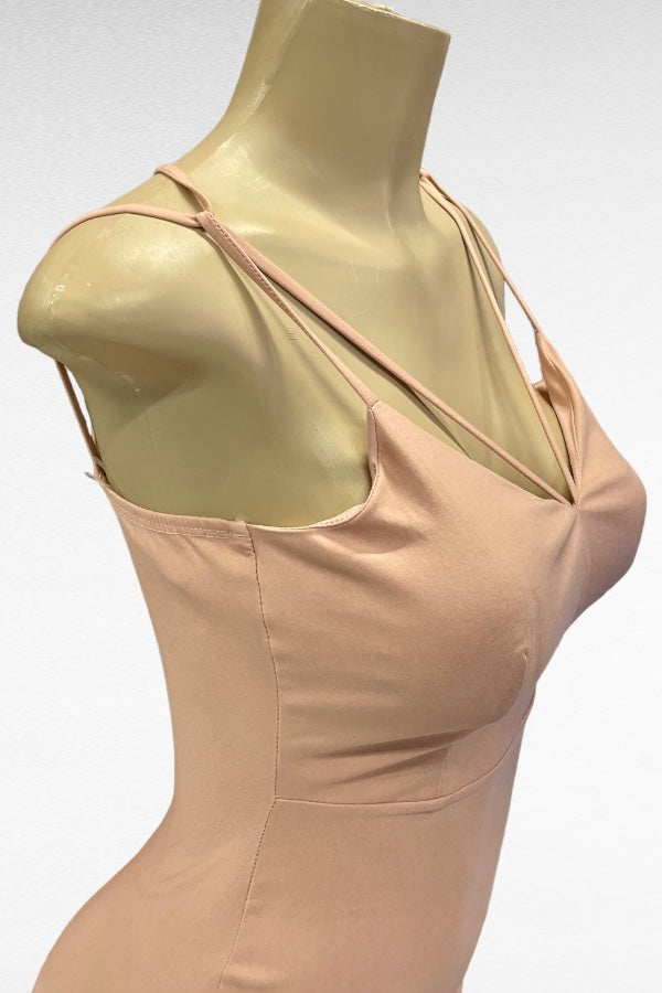 Twist Straps Caged Wrap Bandage Dress