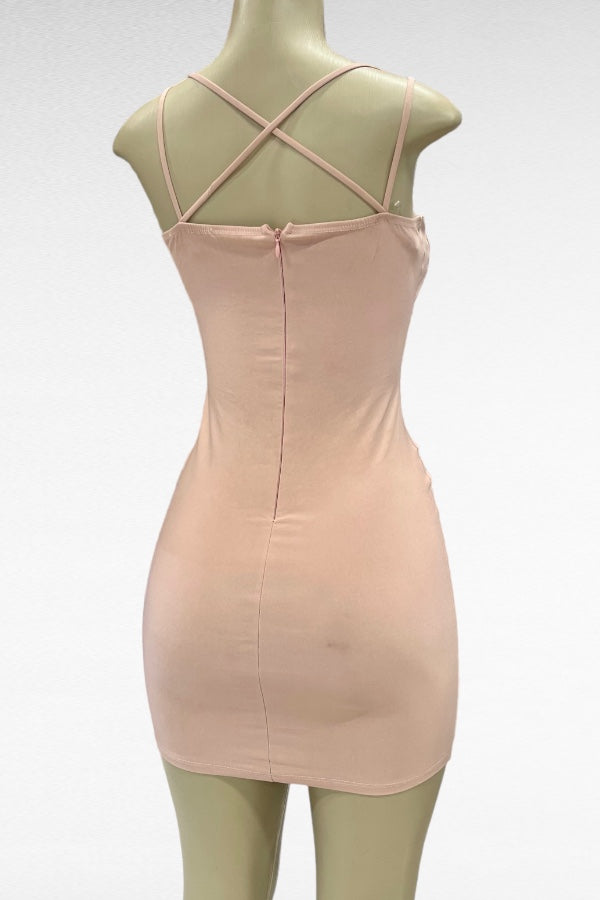 Twist Straps Caged Wrap Bandage Dress