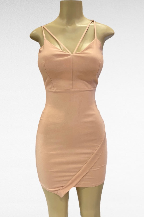 Twist Straps Caged Wrap Bandage Dress