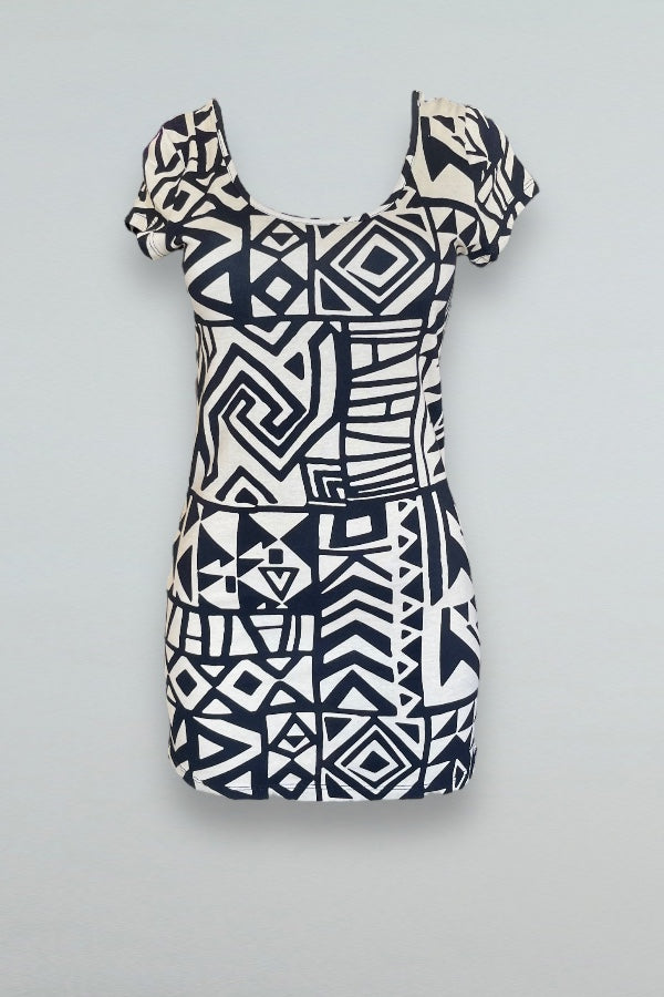 Geometric Slip On Dress