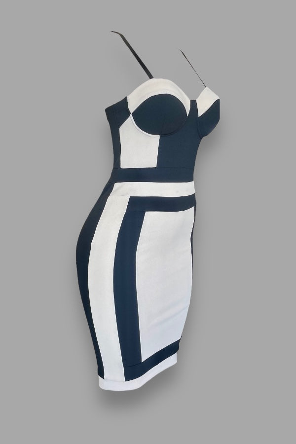 Color Block Bustier Dress