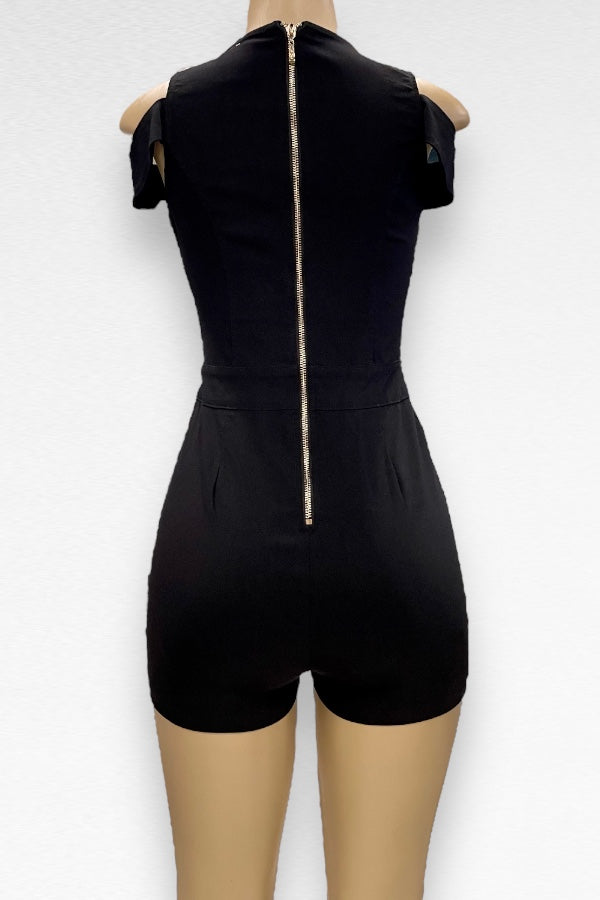 Lace Up Off Shoulder Romper