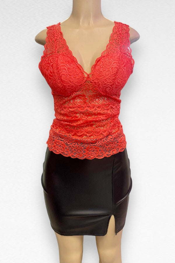V Neck Lace Top