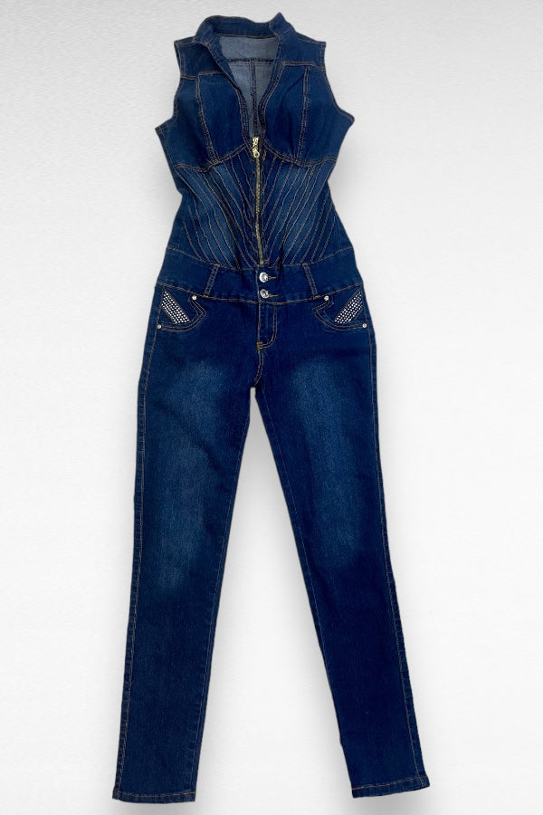 Denim Colombian Jumpsuit