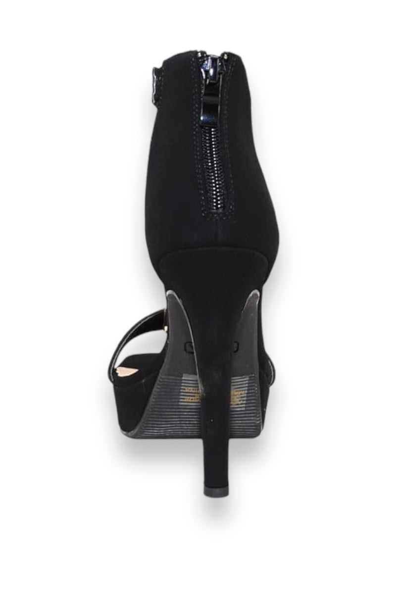 Stiletto Ankle Strap Rhinestone Heels