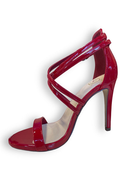 Double Strapped Pat Leather Heels