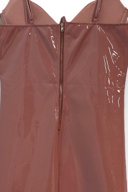 Latex Underwire Bustier Bodycon Dress