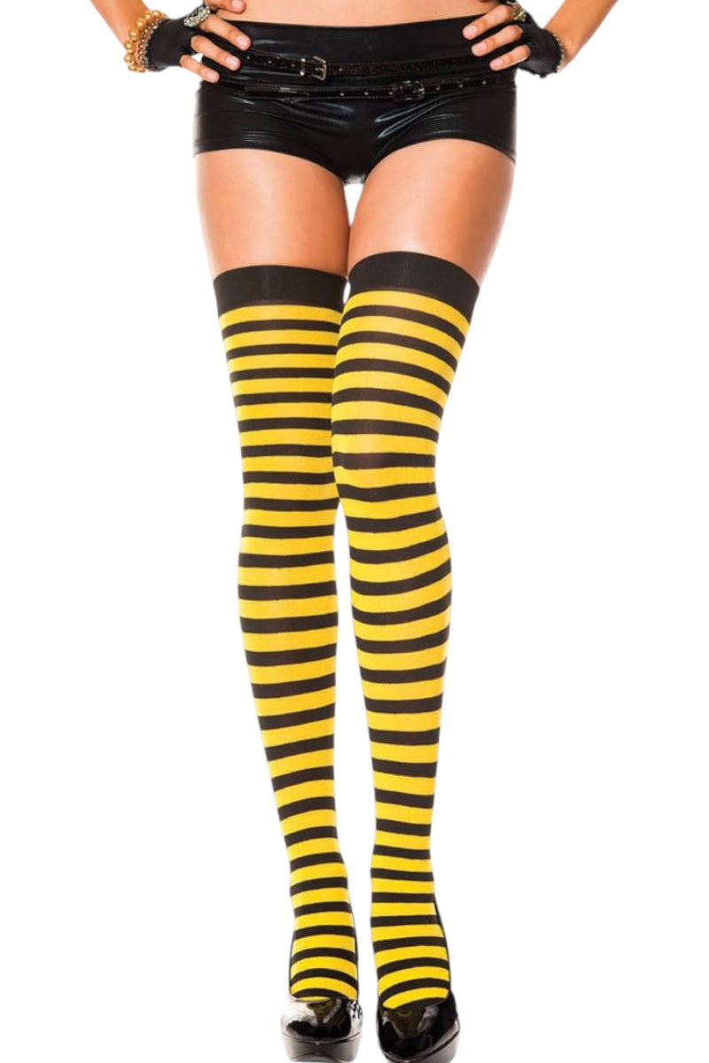 Striped Thigh High Stockings Socks