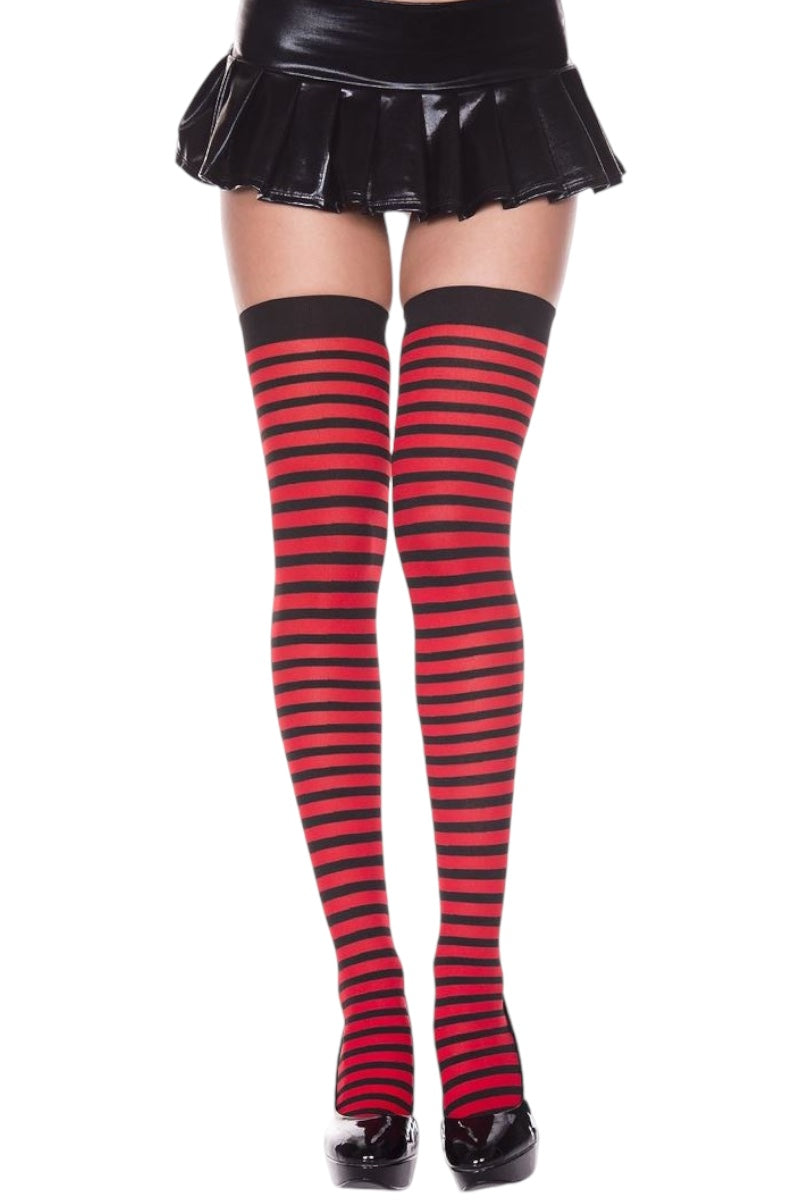 Striped Thigh High Stockings Socks