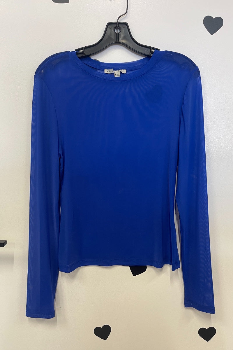 Long Sleeve Basic Mesh Top