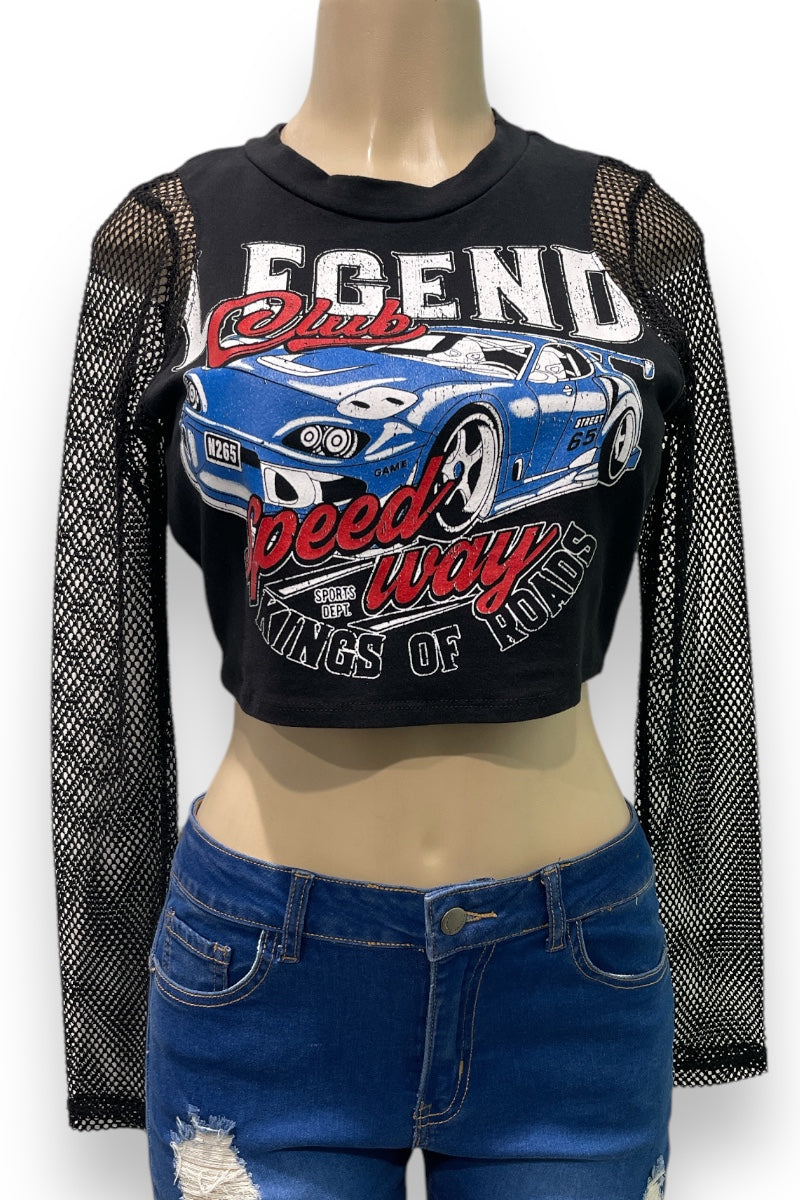 Legend Club Graphic Cropped Tee