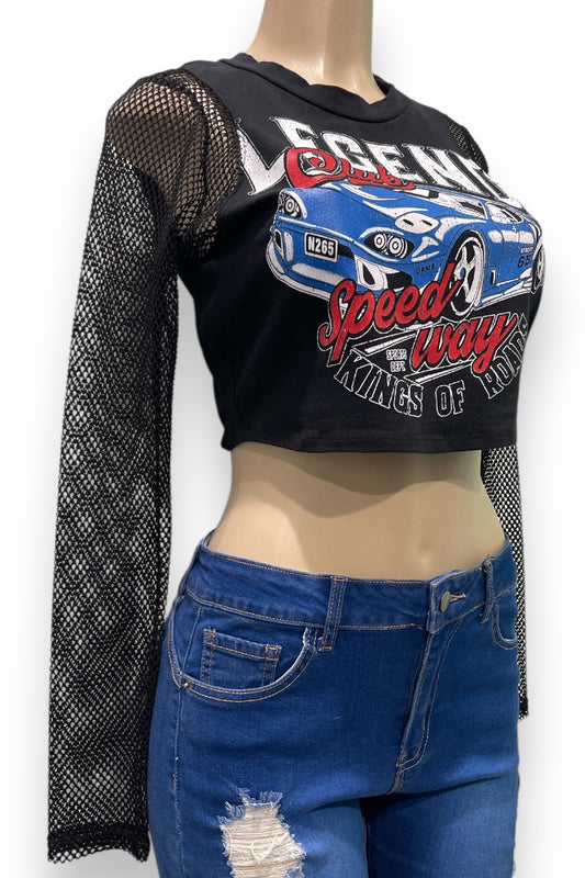 Legend Club Graphic Cropped Tee