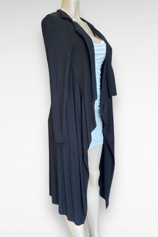 Blazer Collar Long Cardigan