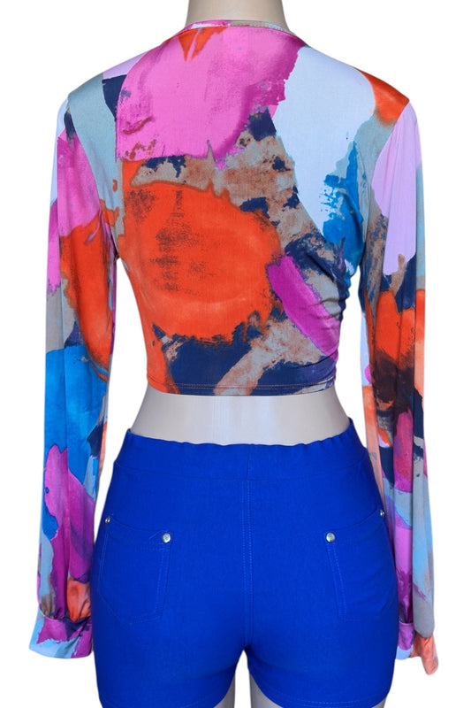 Free Spirit Long Sleeve Tie Top #D2040