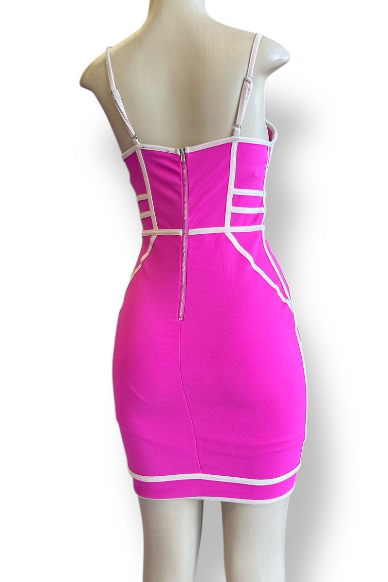 Piping Color Block Dress