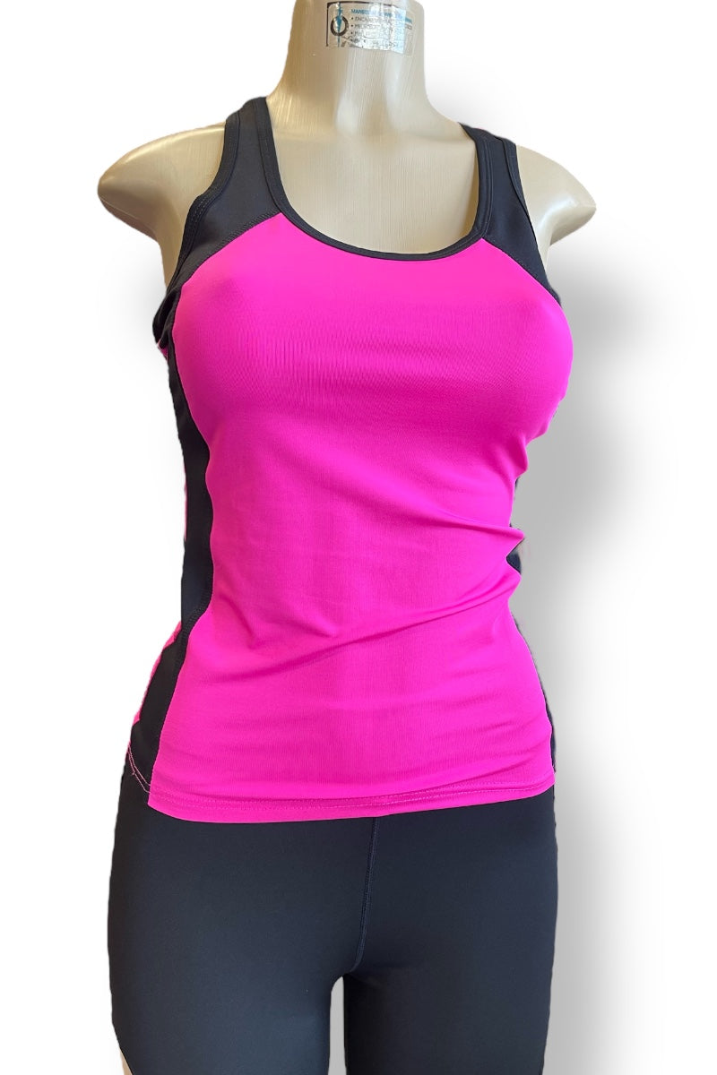 Racerback Active Color Block Tank Top