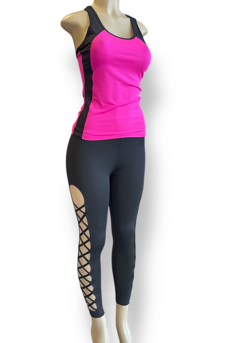 Racerback Active Color Block Tank Top