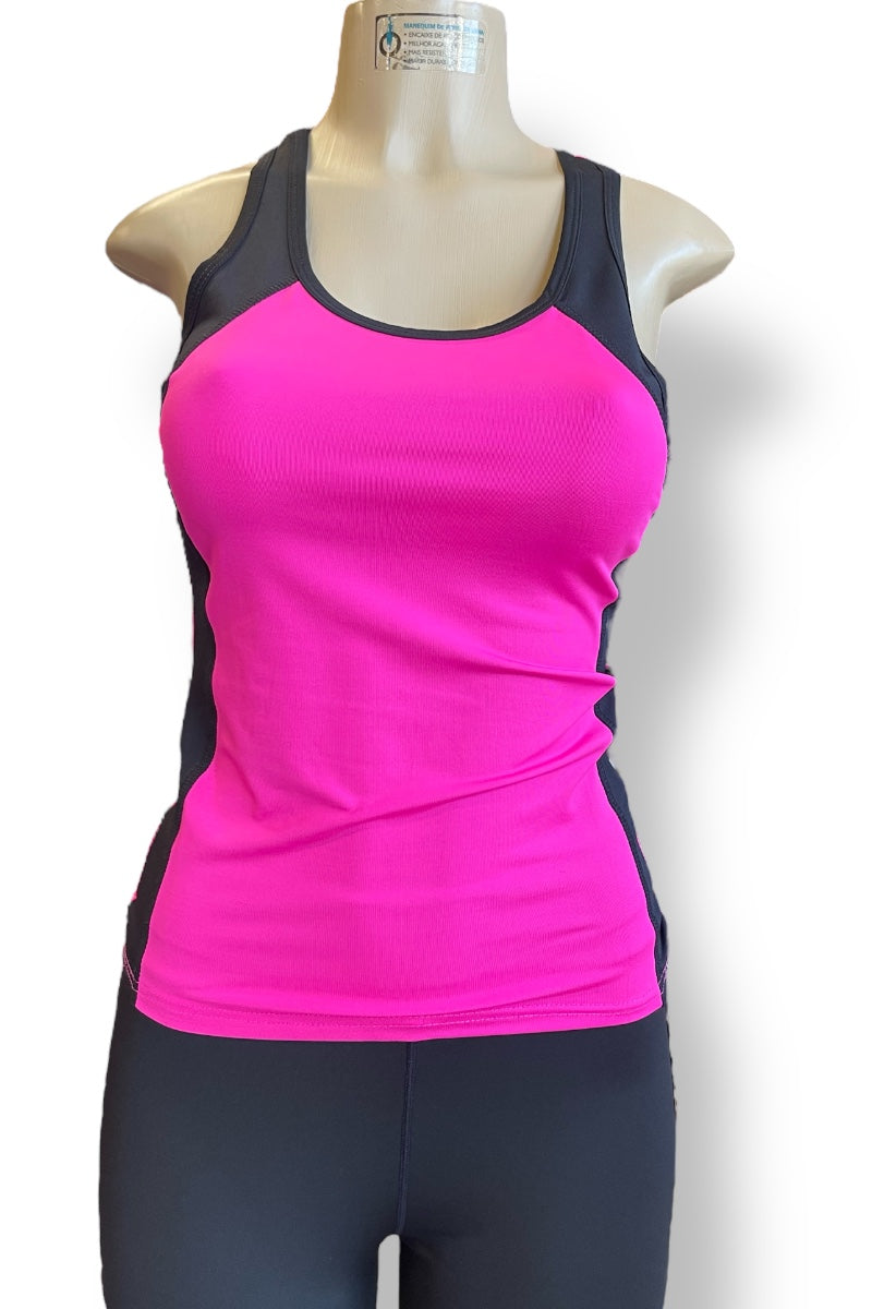Racerback Active Color Block Tank Top