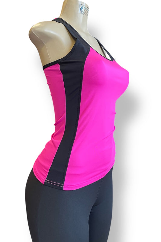 Racerback Active Color Block Tank Top