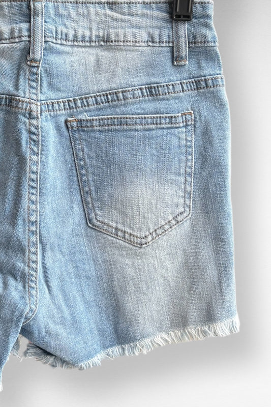 Raw Cut Hems Destroyed Shorts