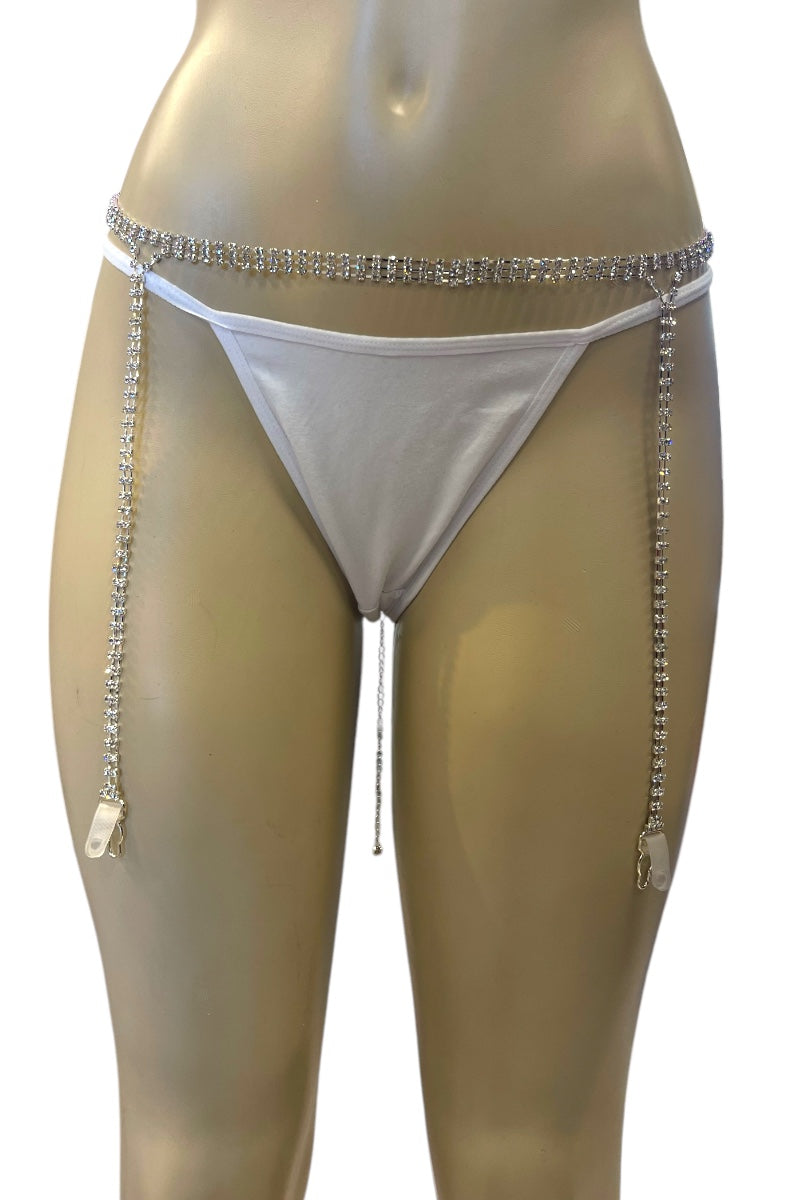 Rhinestone Garter Belt #ST039 GRAY FASHION Rhinestone Garter Belt #ST039 GRAY FASHION