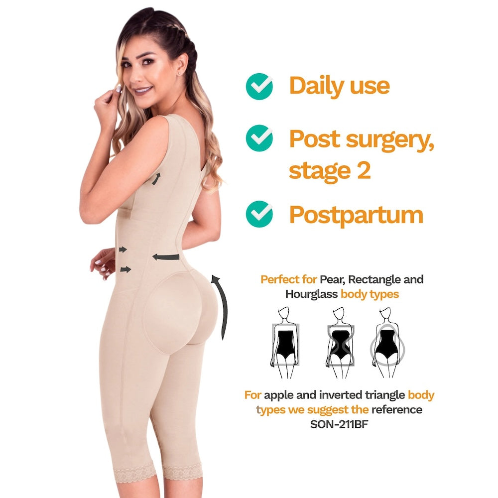 Post Surgery Full Body Shaper With Built-In Bra