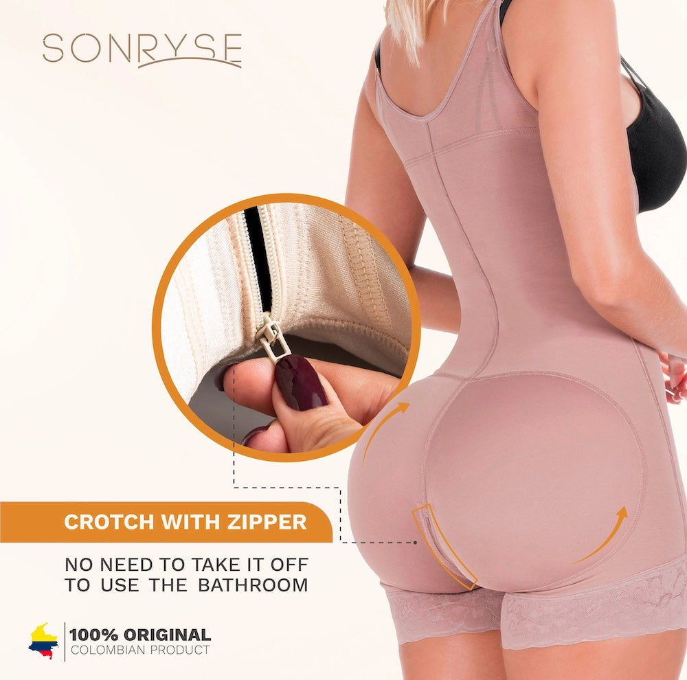 Postpartum & Post Surgery Tummy Tuck Lipo Compression Garment Open Bust Short Shapewear #068BF