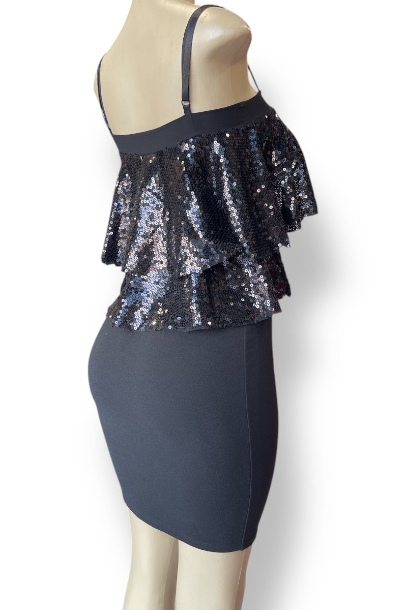 Sequin Flares Mini Dress