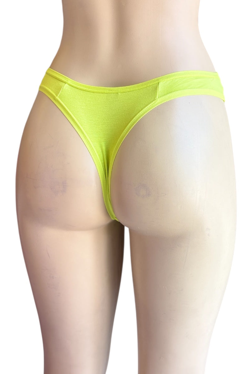 Neon green underwear on a transparent background