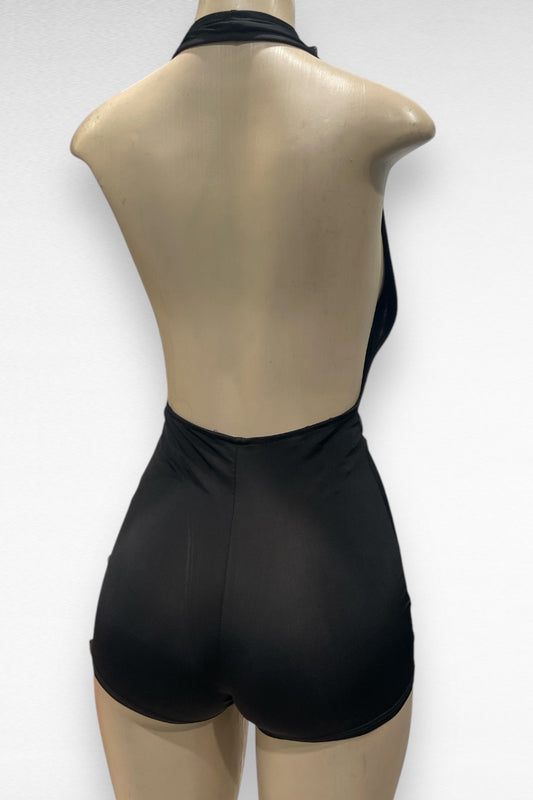 Solid Halter Romper