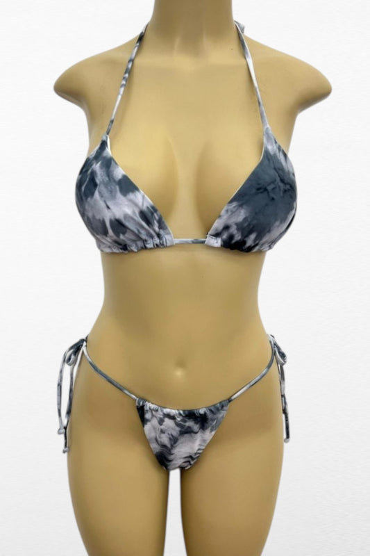 Stormy Skies Tie-Dye Bikini Set