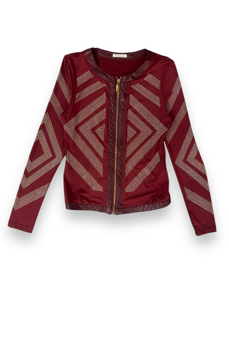 Studded Lightweight Zipper Jacket
